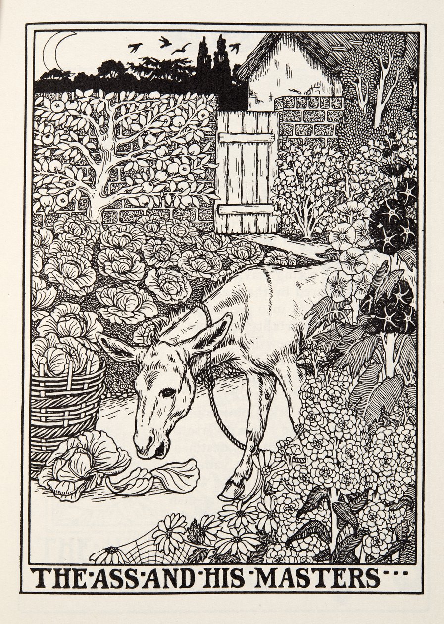 The Ass and his Masters, from Fontaine Fables by Percy J. Billingshurst