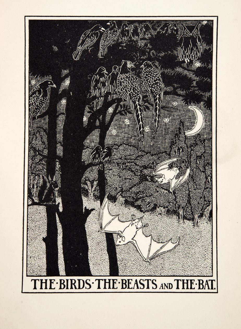 The Birds, the Beasts and the Bat, from A Hundred Fables of Aesop, pub. 1903 by Percy J. Billingshurst