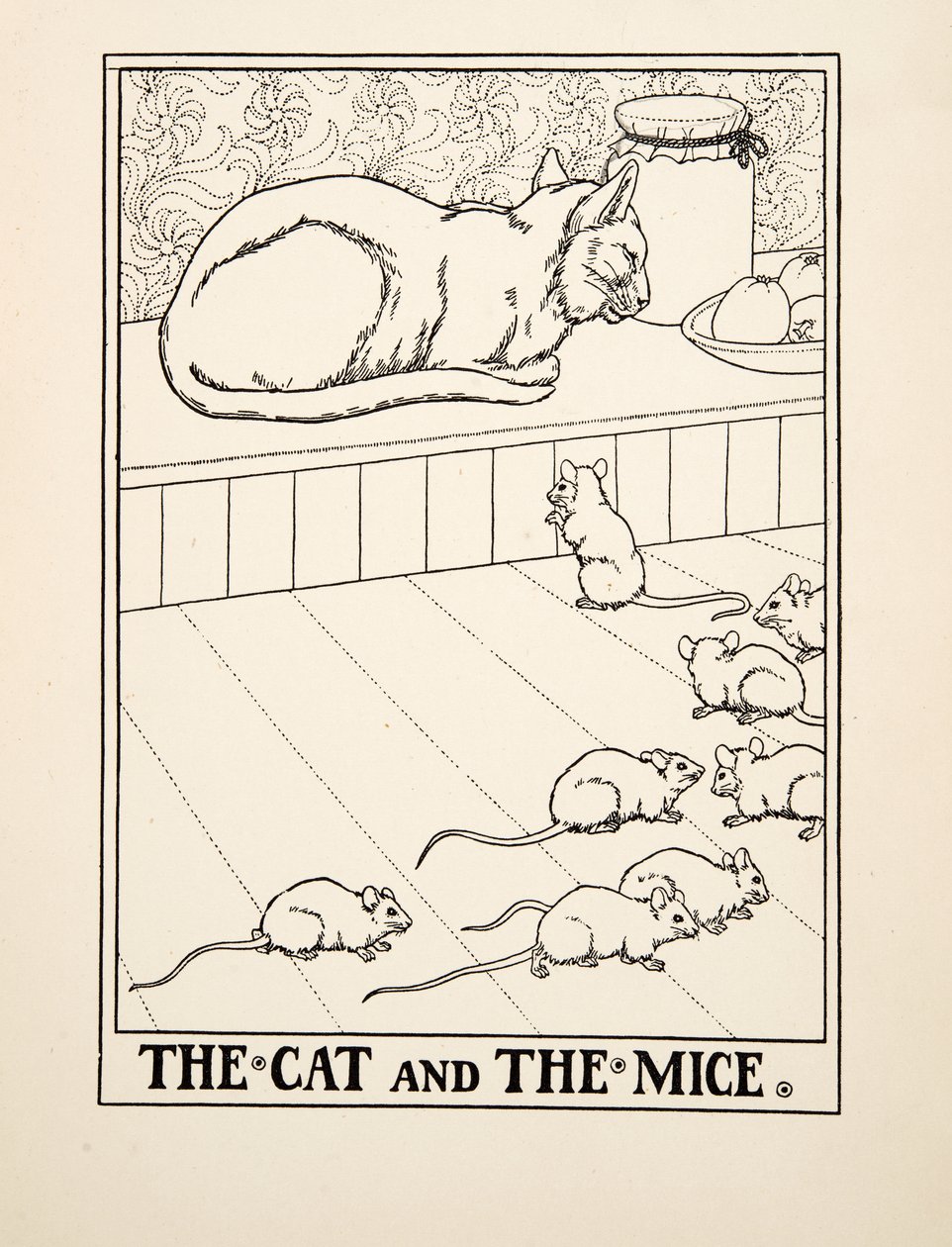 The Cat and the Mice, from A Hundred Fables of Aesop, pub.1903 by Percy J. Billingshurst