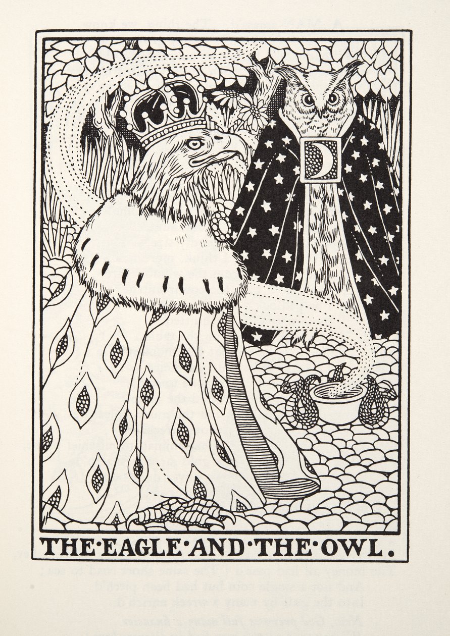 The Eagle and the Owl, from Fontaine Fables, pub. 1905 by Percy J. Billingshurst