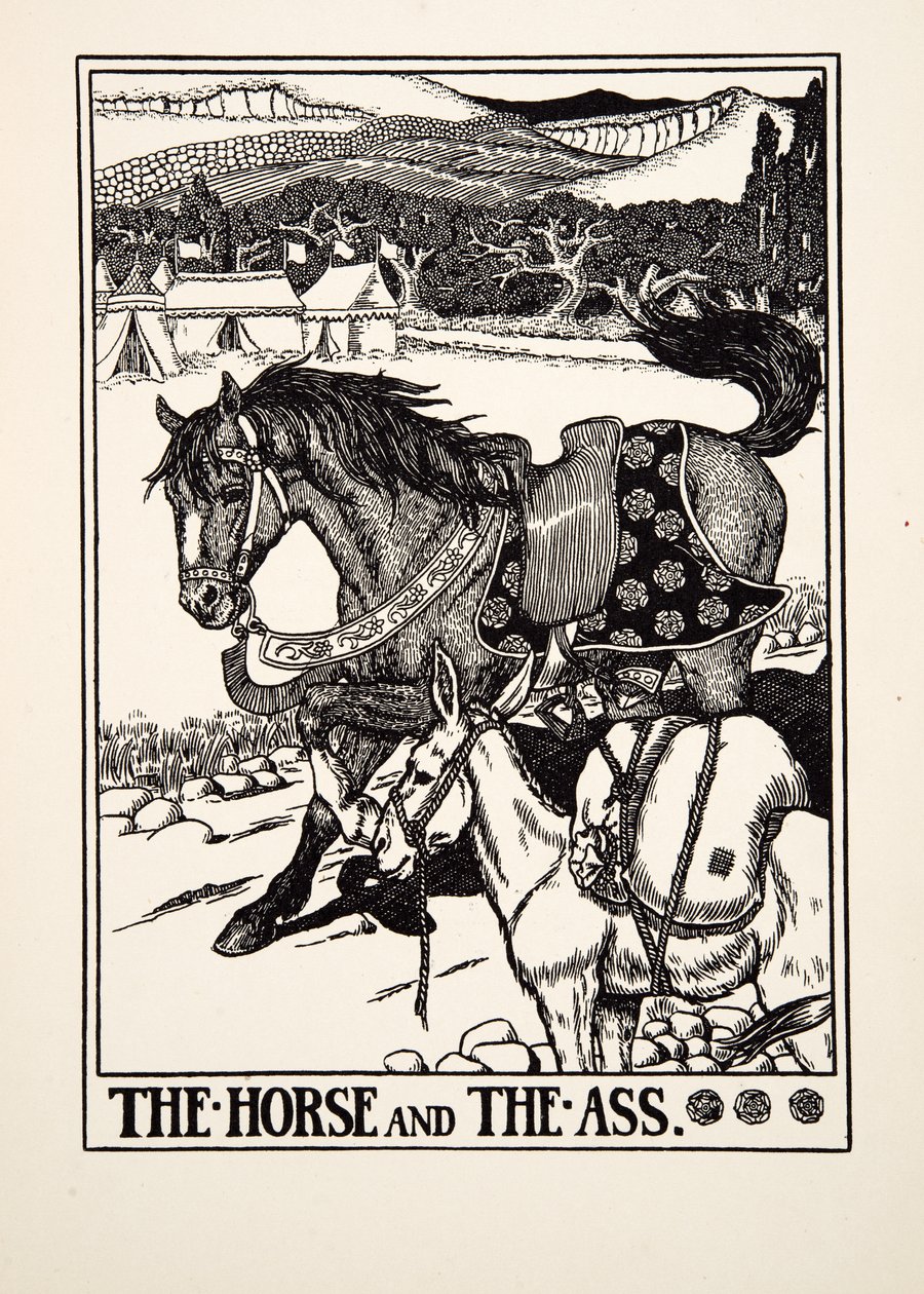 The Horse and the Ass, from A Hundred Fables of Aesop by Percy J. Billingshurst