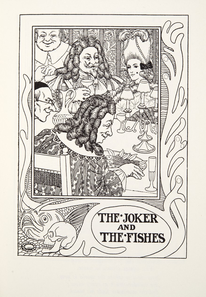 The Joker and the Fishes, from Fontaine Fables, pub. 1905 (engraving) by Percy J. Billingshurst