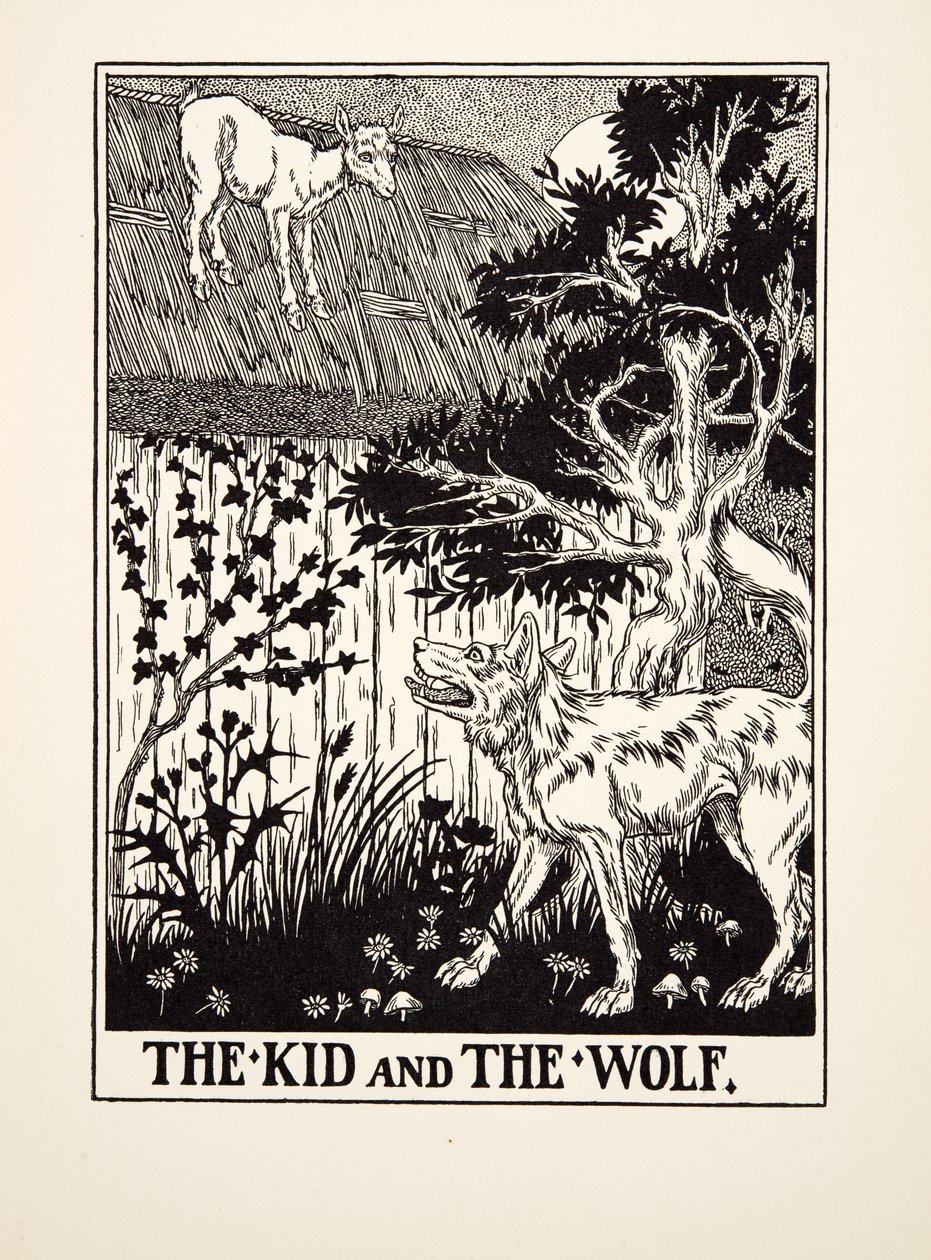 The Kid and the Wolf, from A Hundred Fables of Aesop by Percy J. Billingshurst