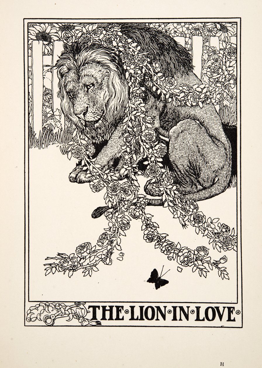 The Lion in Love, from A Hundred Fables of Aesop by Percy J. Billingshurst
