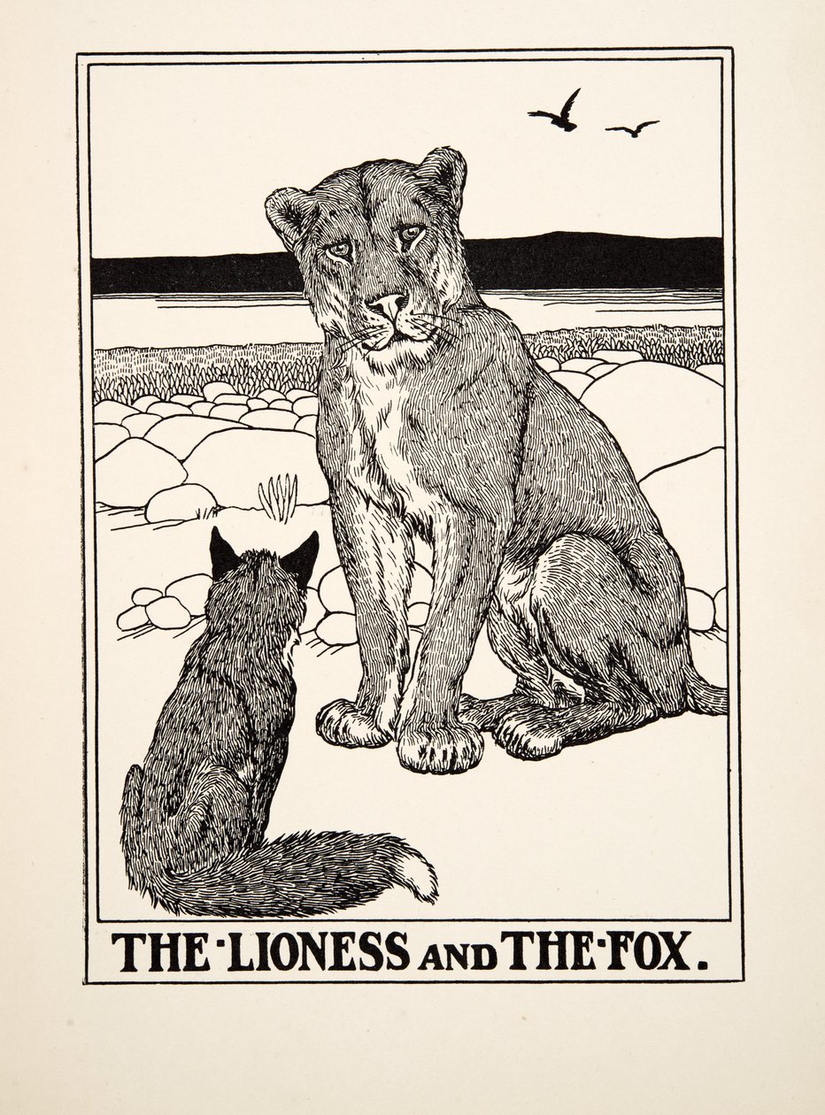 The Lioness and the Fox, from A Hundred Fables of Aesop by Percy J. Billingshurst
