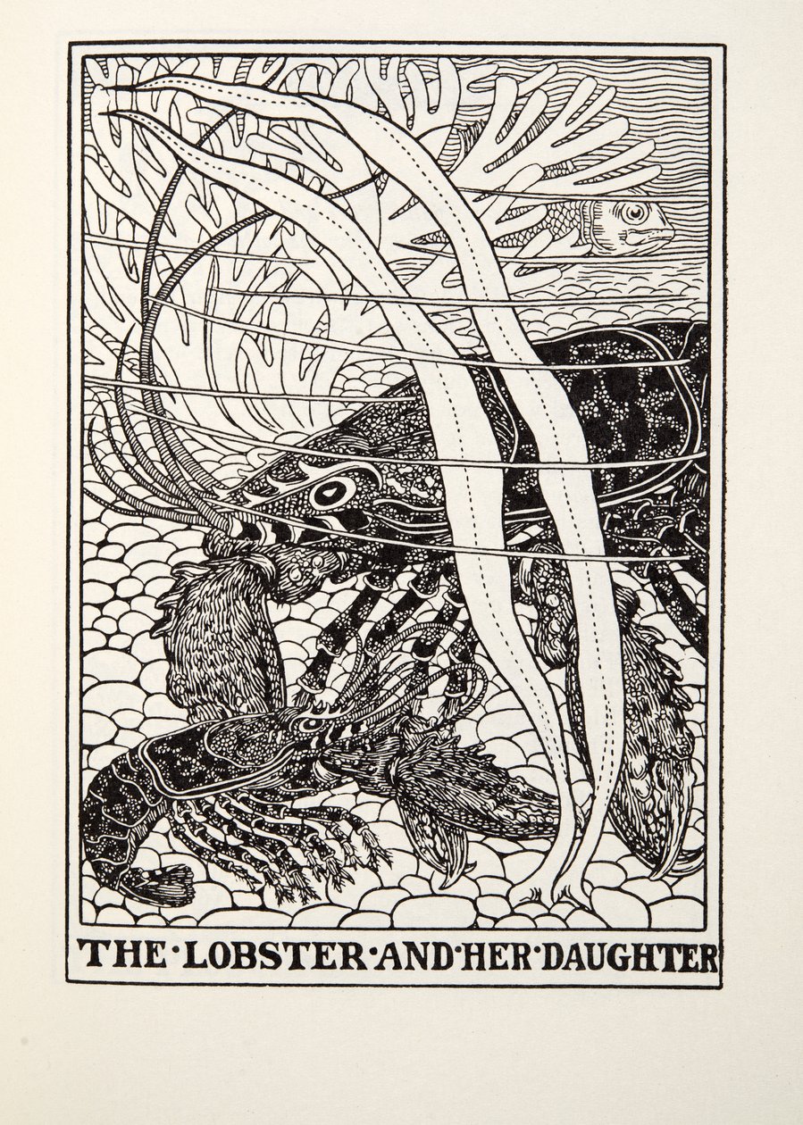 The Lobster and her Daughter, from Fontaine Fables, pub. 1905 by Percy J. Billingshurst