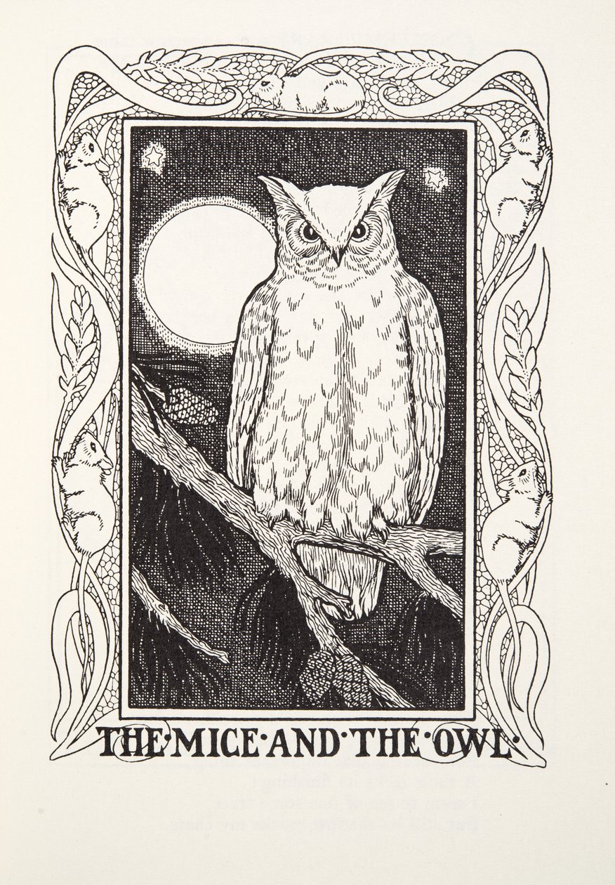 The Mice and the Owl, from Fontaine Fables, pub. 1905 by Percy J. Billingshurst