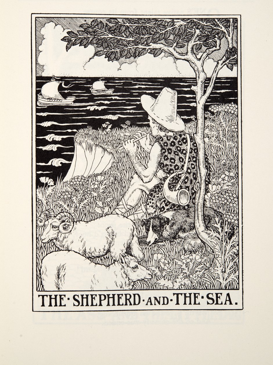 The Shepherd and The Sea, from Fontaine Fables by Percy J. Billingshurst