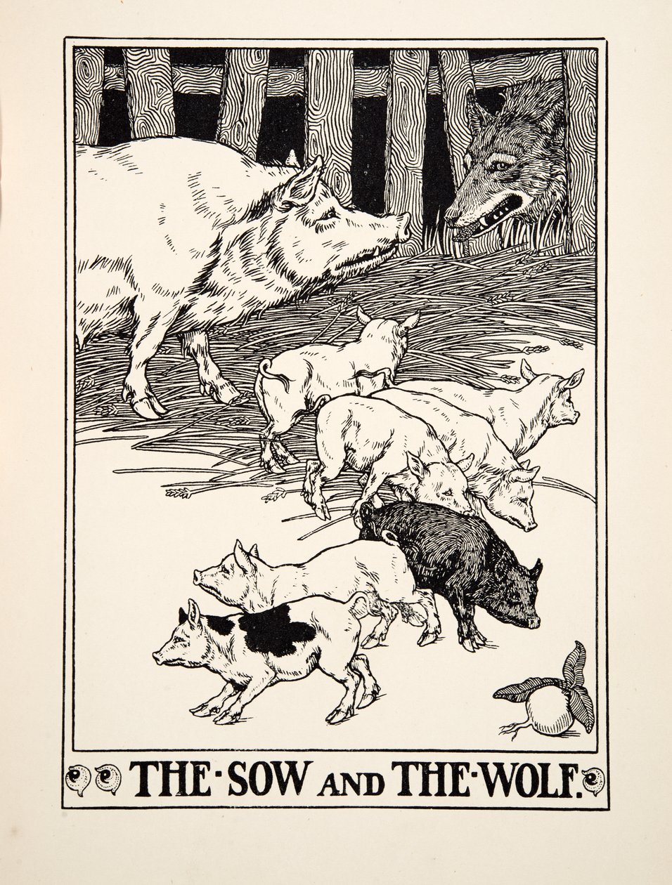 The Sow and the Wolf, from A Hundred Fables of Aesop by Percy J. Billingshurst