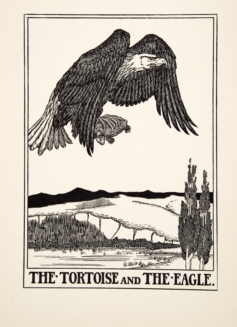 The Tortoise and the Eagle, from A Hundred Fables of Aesop, pub.1903 by Percy J. Billingshurst