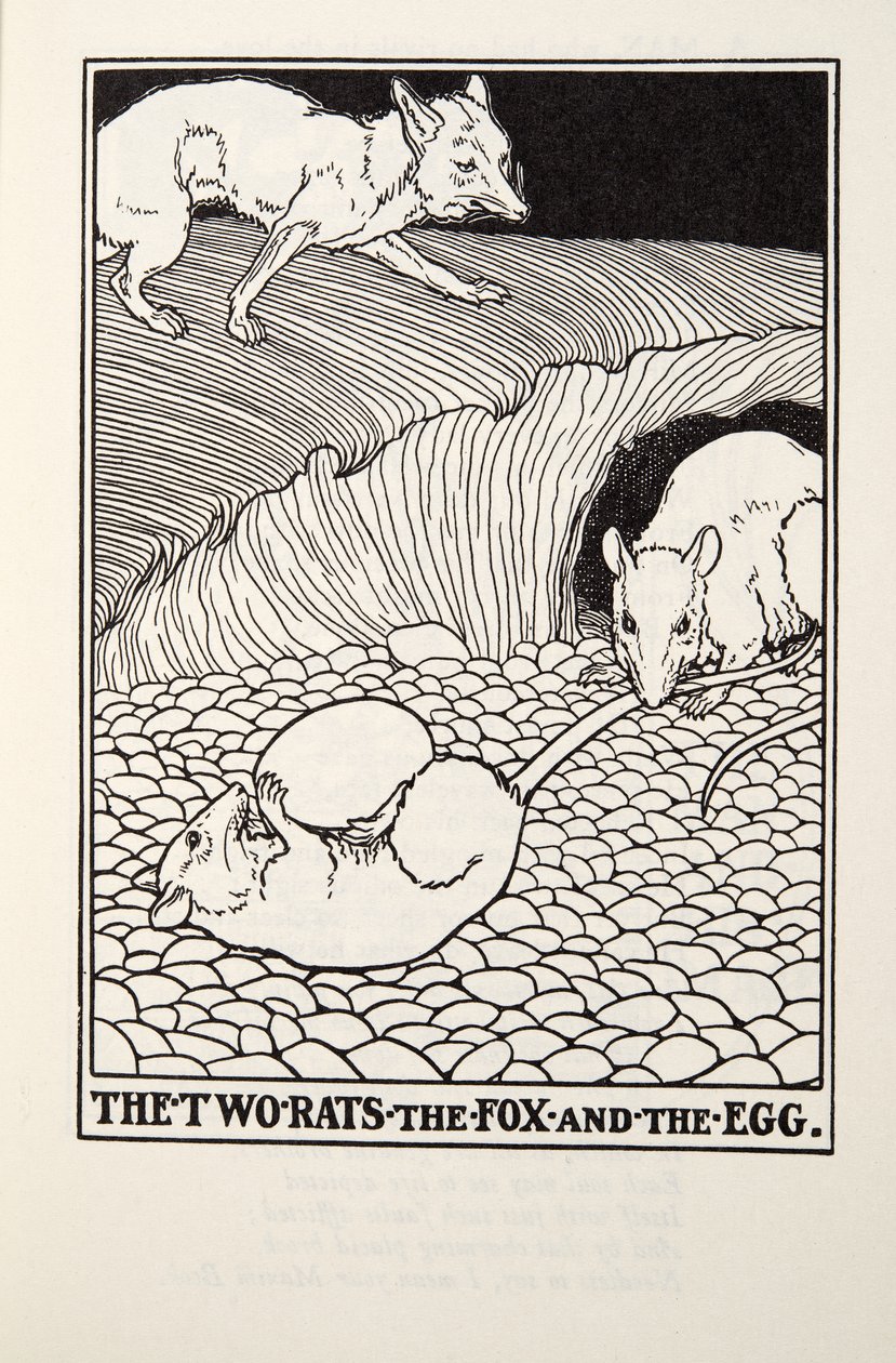 The Two Rats, the Fox and the Egg, from Fontaine Fables by Percy J. Billingshurst