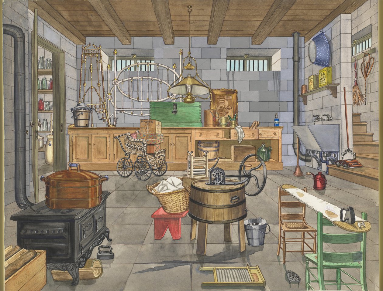 Basement of Urban House by Perkins Harnly