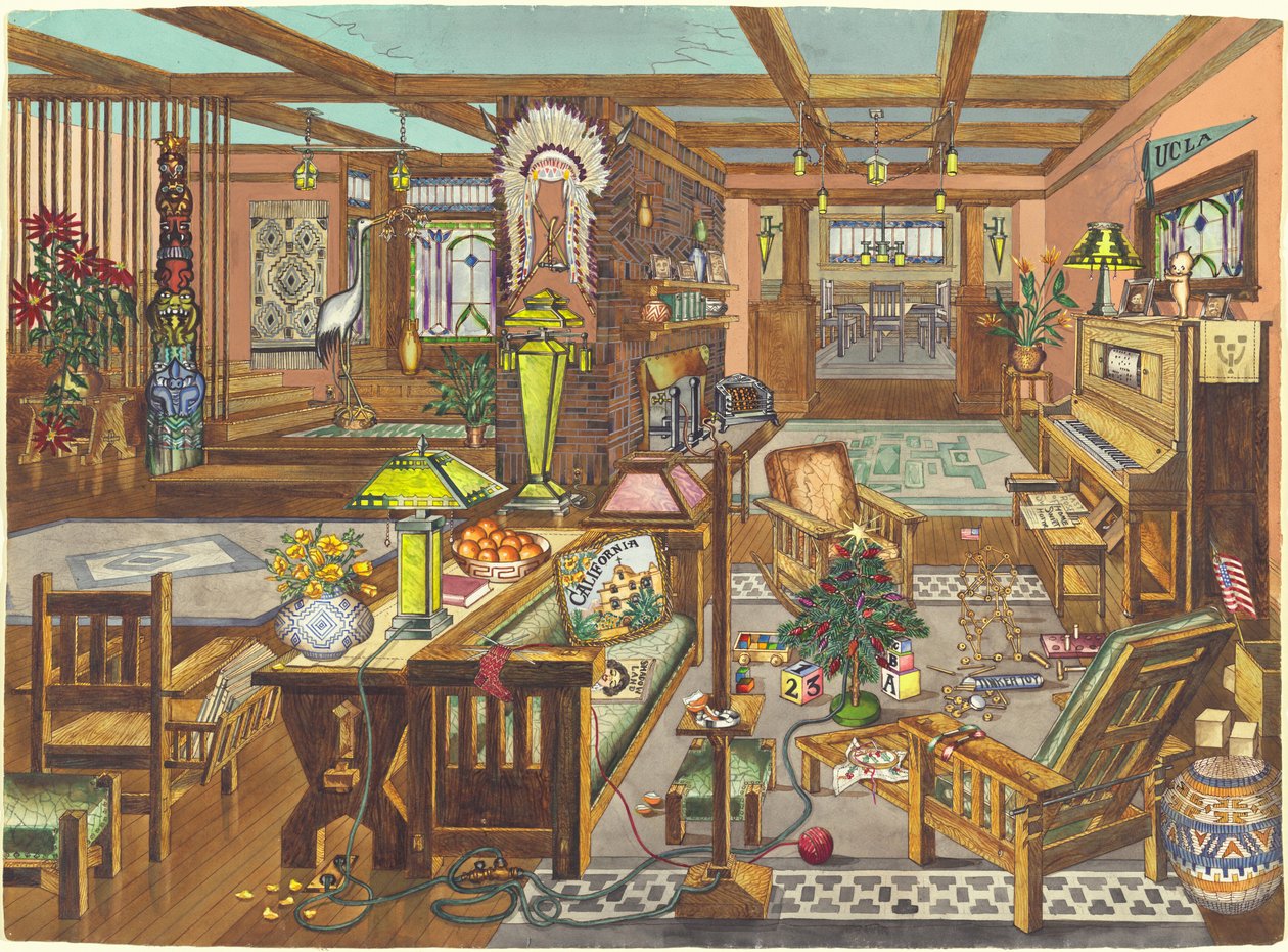 "California Mission Style" Interior by Perkins Harnly