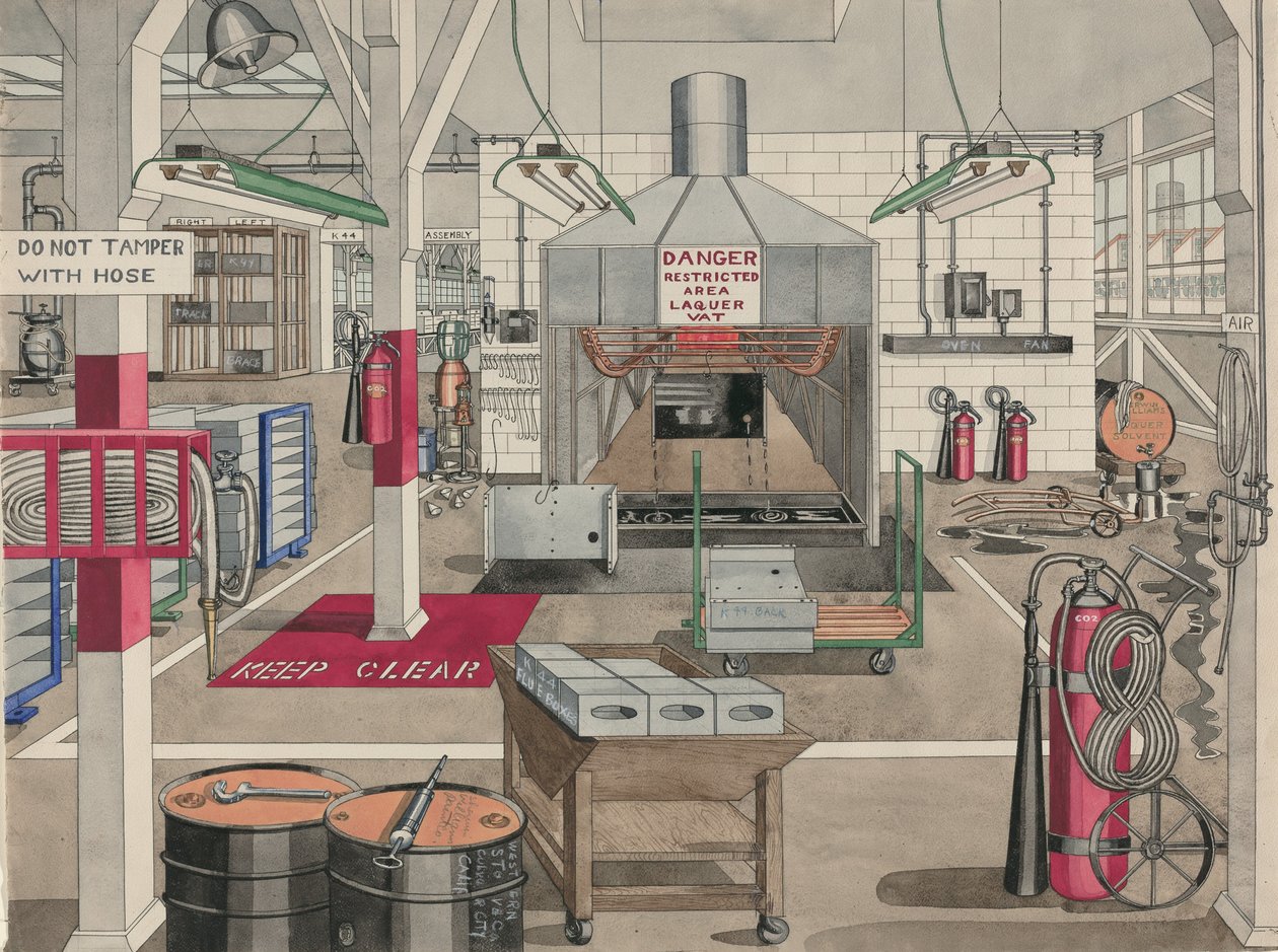 Japan Lacquer Dipping Vat, 1946 by Perkins Harnly