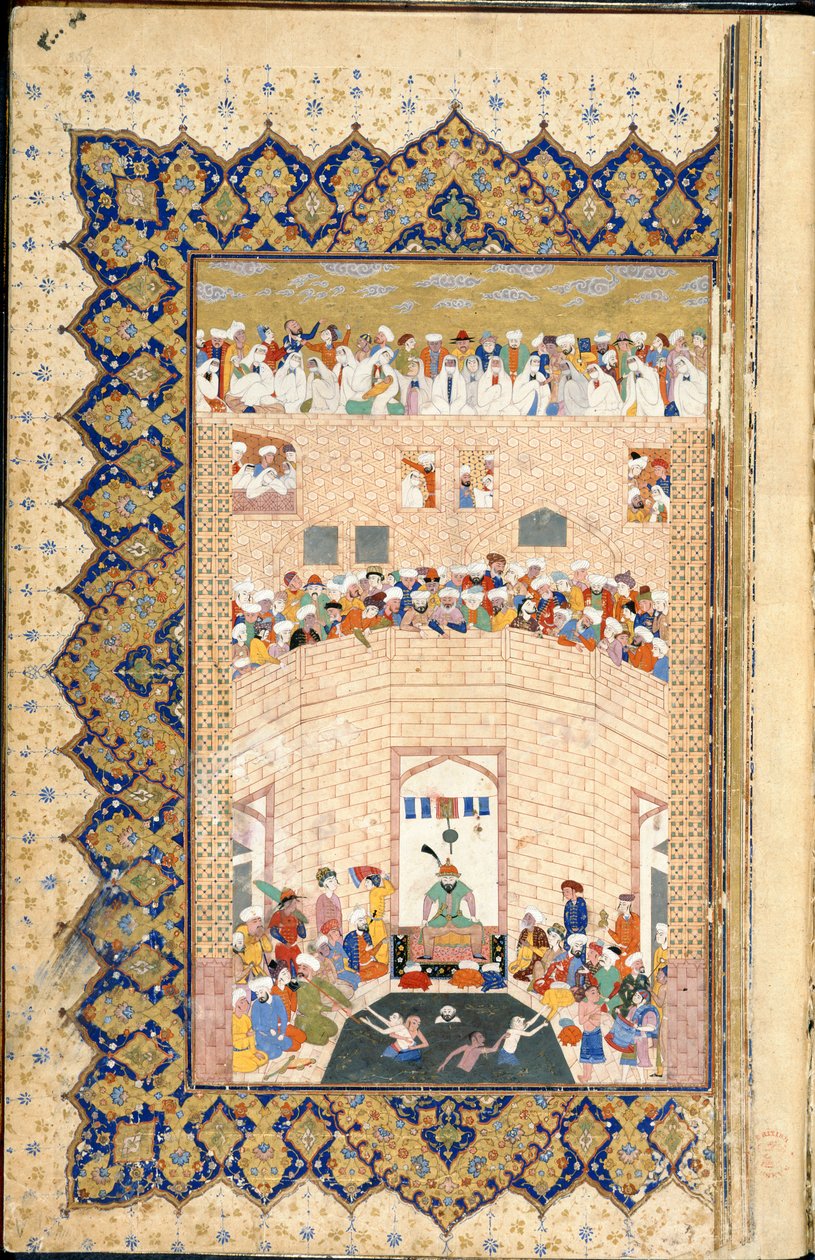 A prince watching people bathing in the healing waters at Sa