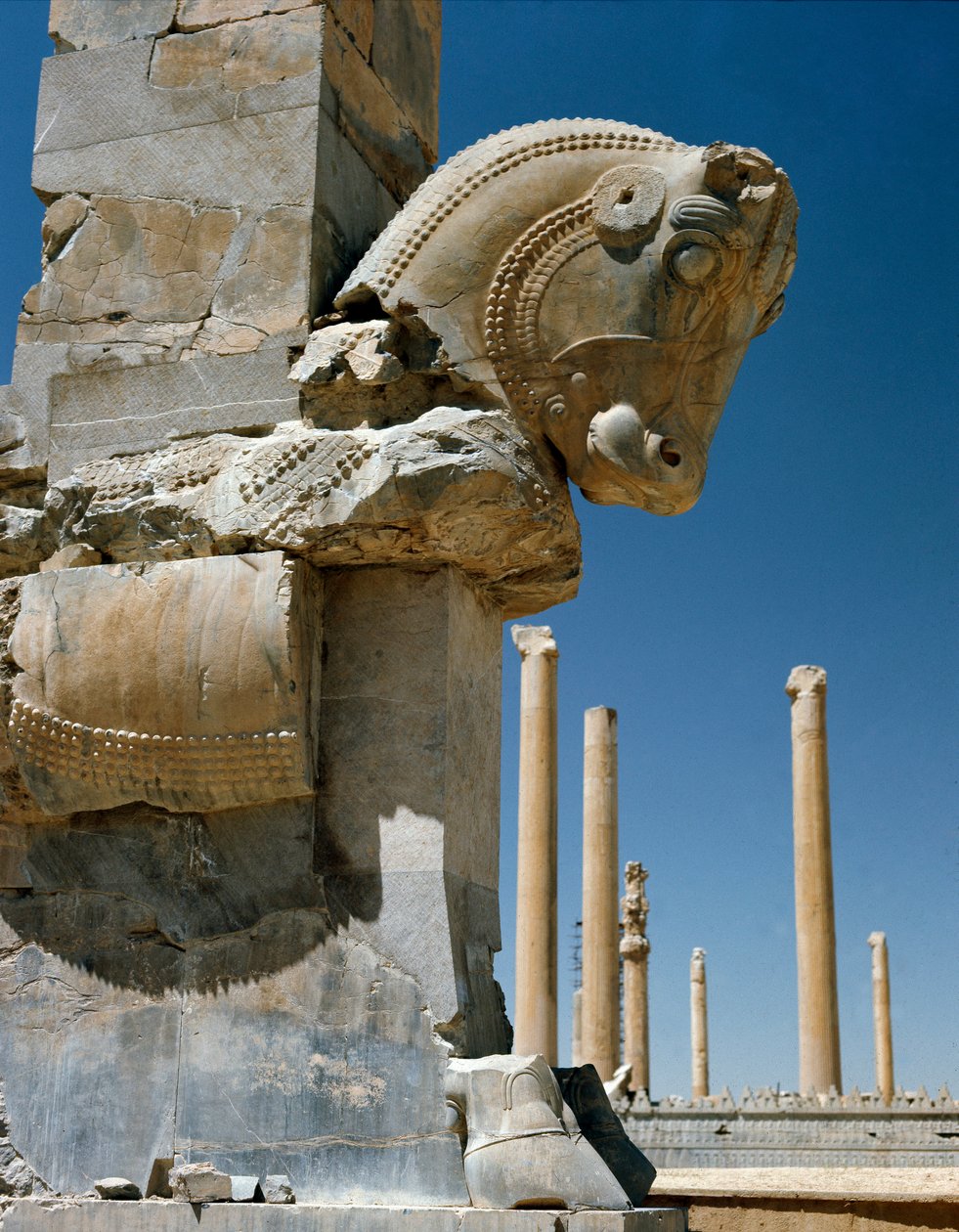 Achaemenid bull-shaped capital of column, 6th century BC by Persian School