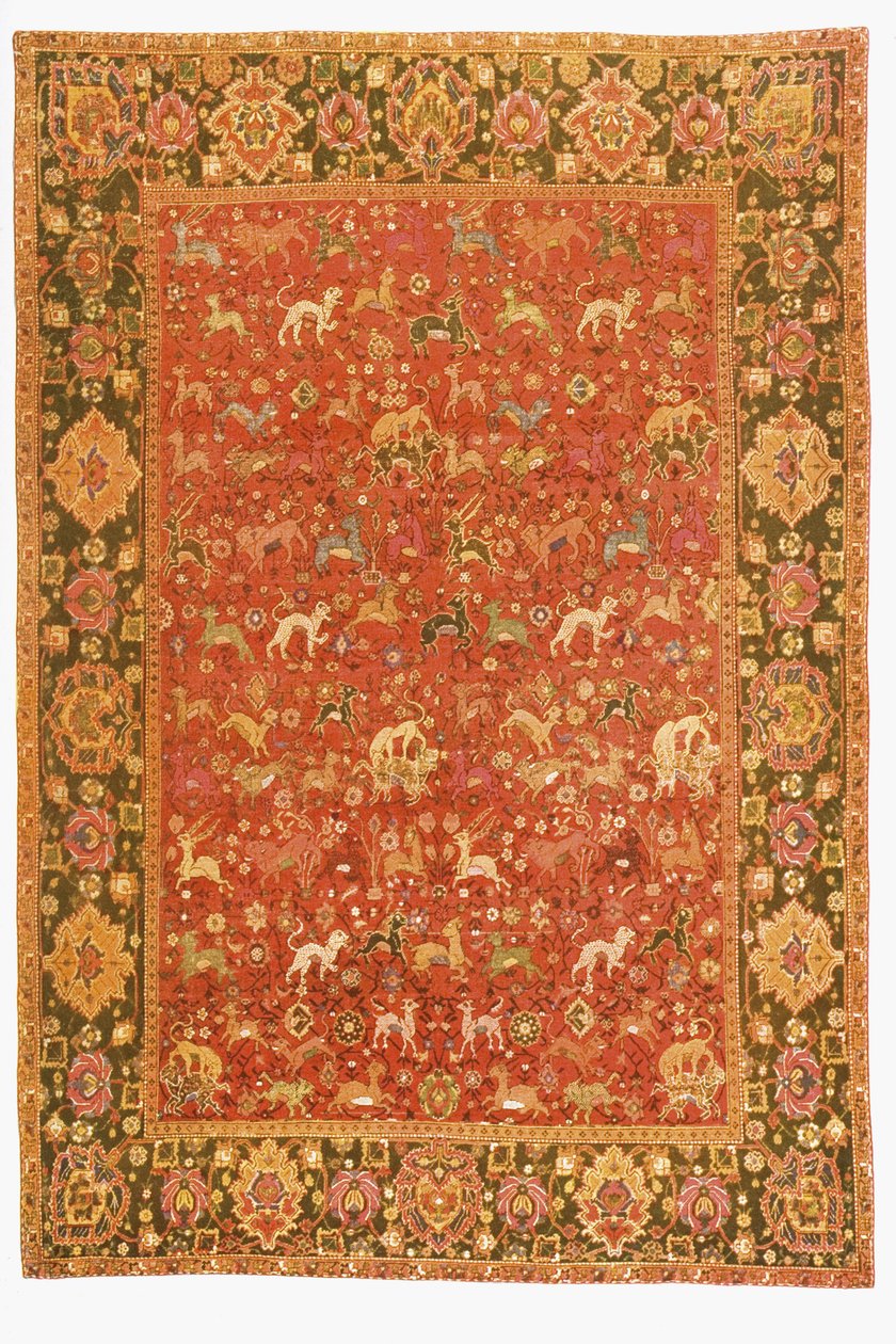 Animal Rug from Isfahan by Persian School