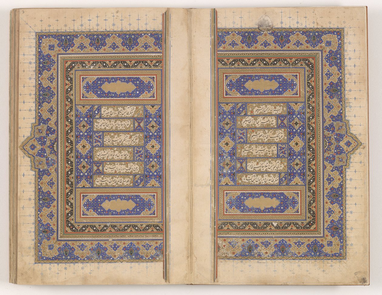 Double page of Makhzan al-asrar by Persian School