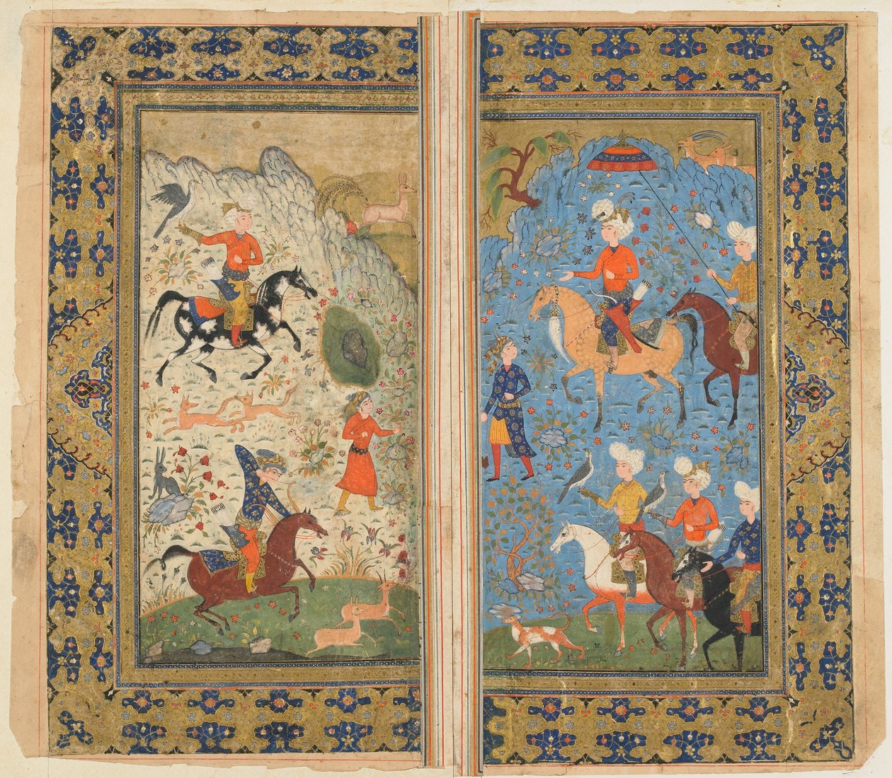 A Royal Hunt by Persian School