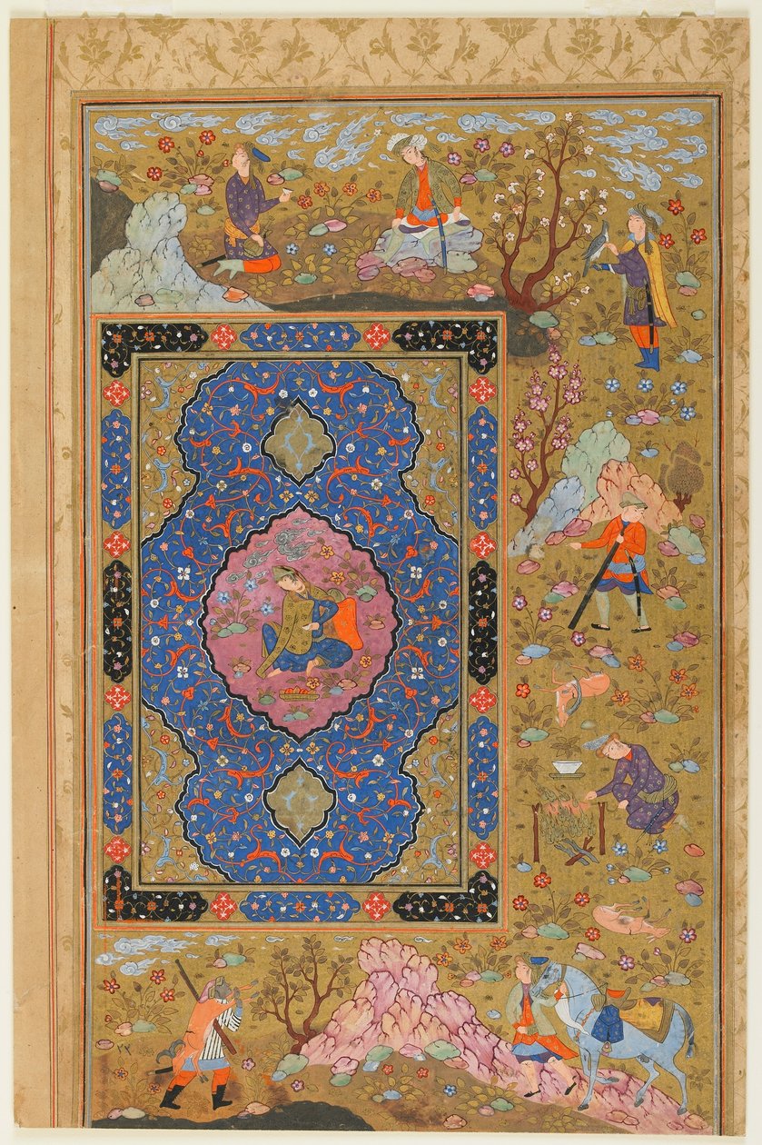 Folio from an album; Young Female, Isfahan, Iran, Safavid period, 1590-1610 by Persian School