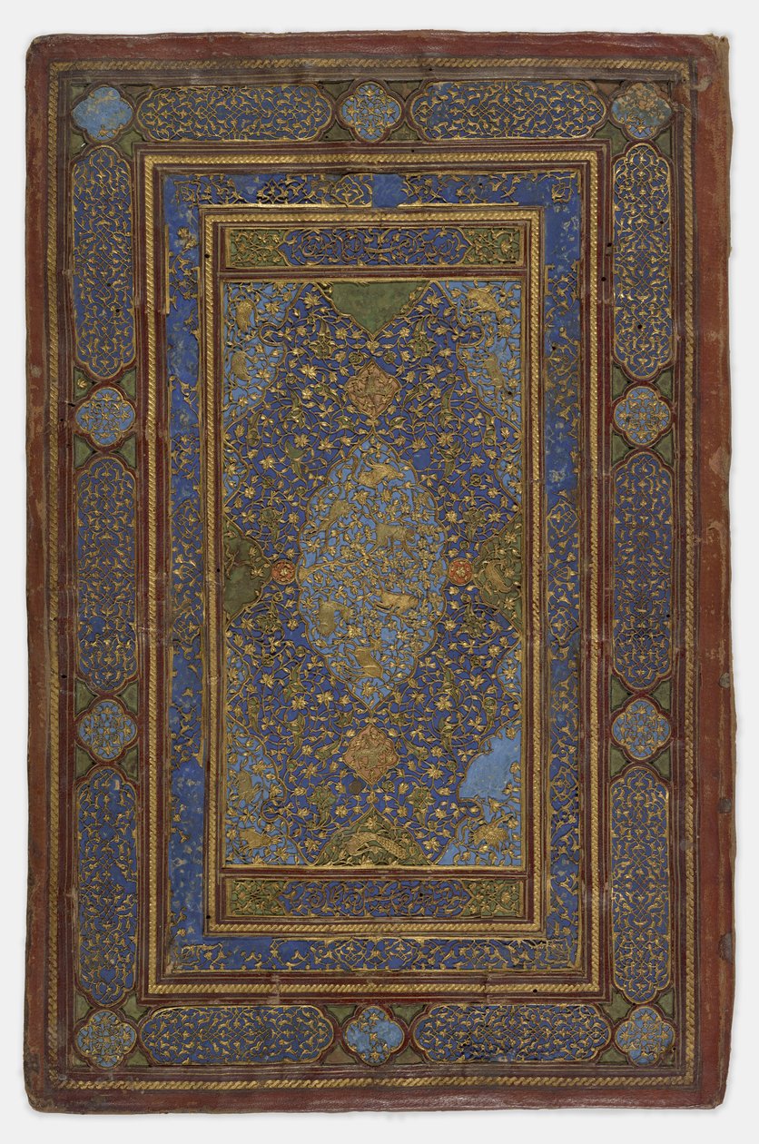 Inside of a book cover, 1500-30 by Persian School