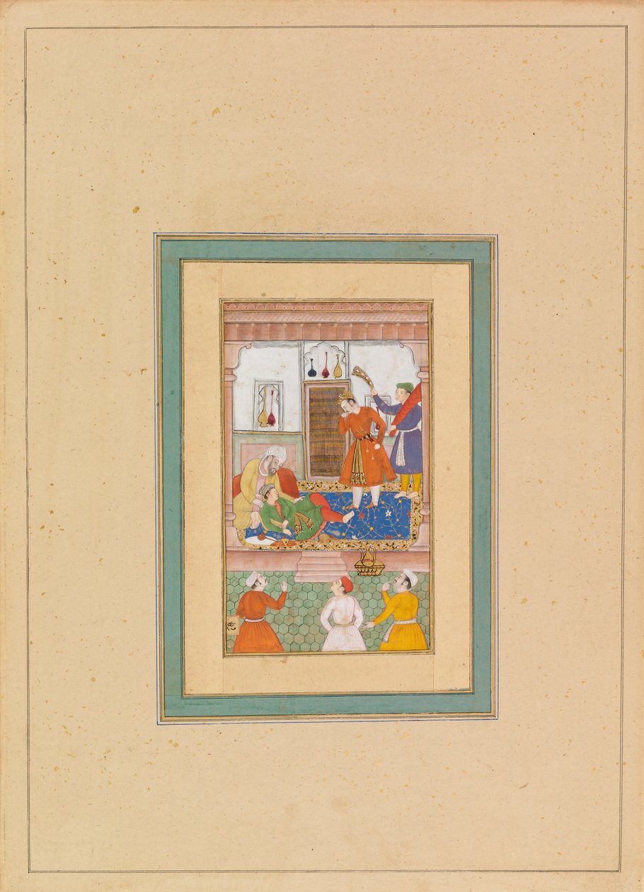Interior with Figures by Persian School