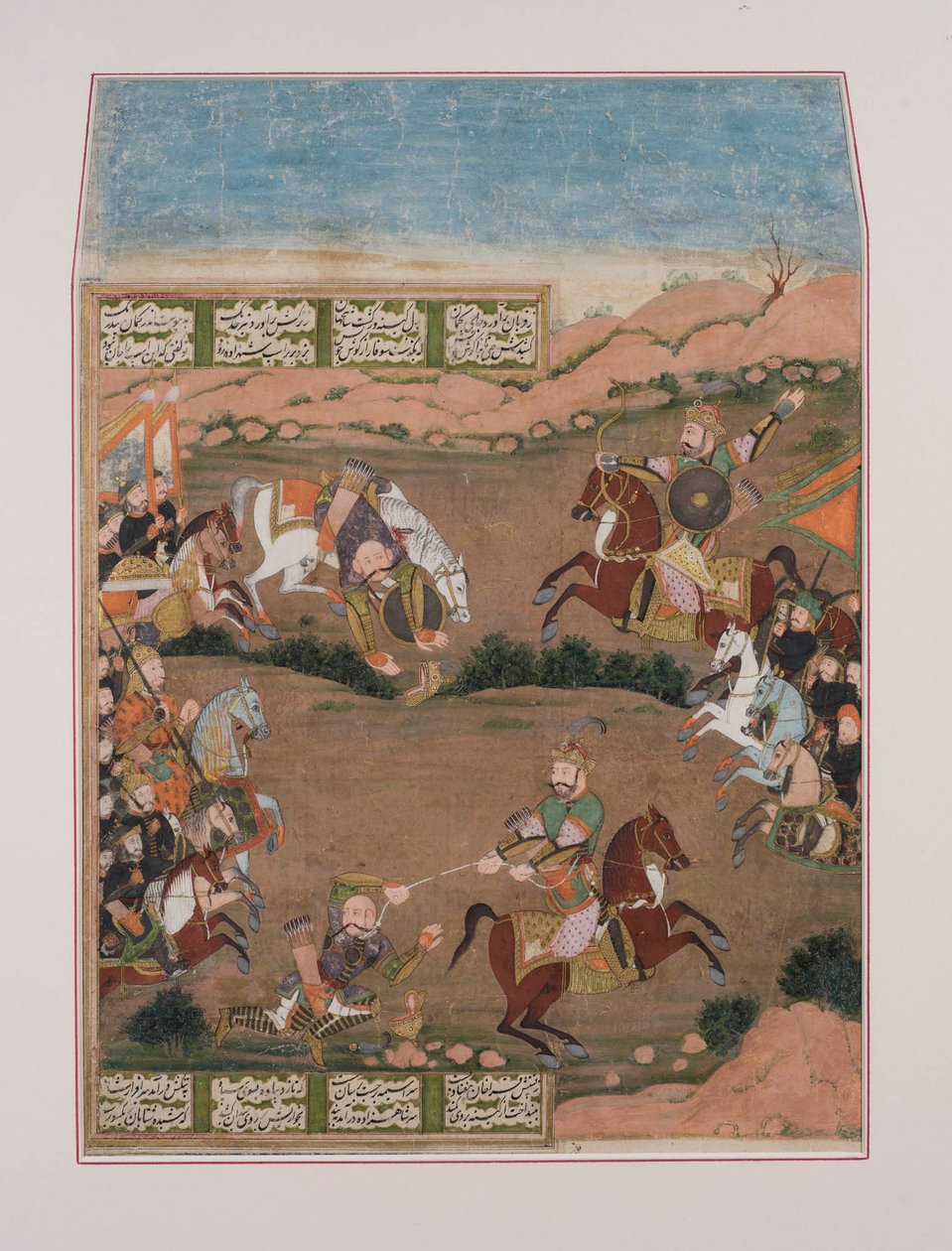 Kay-Khusrau Shoots Qara Khan, from the Shahnama by Persian School
