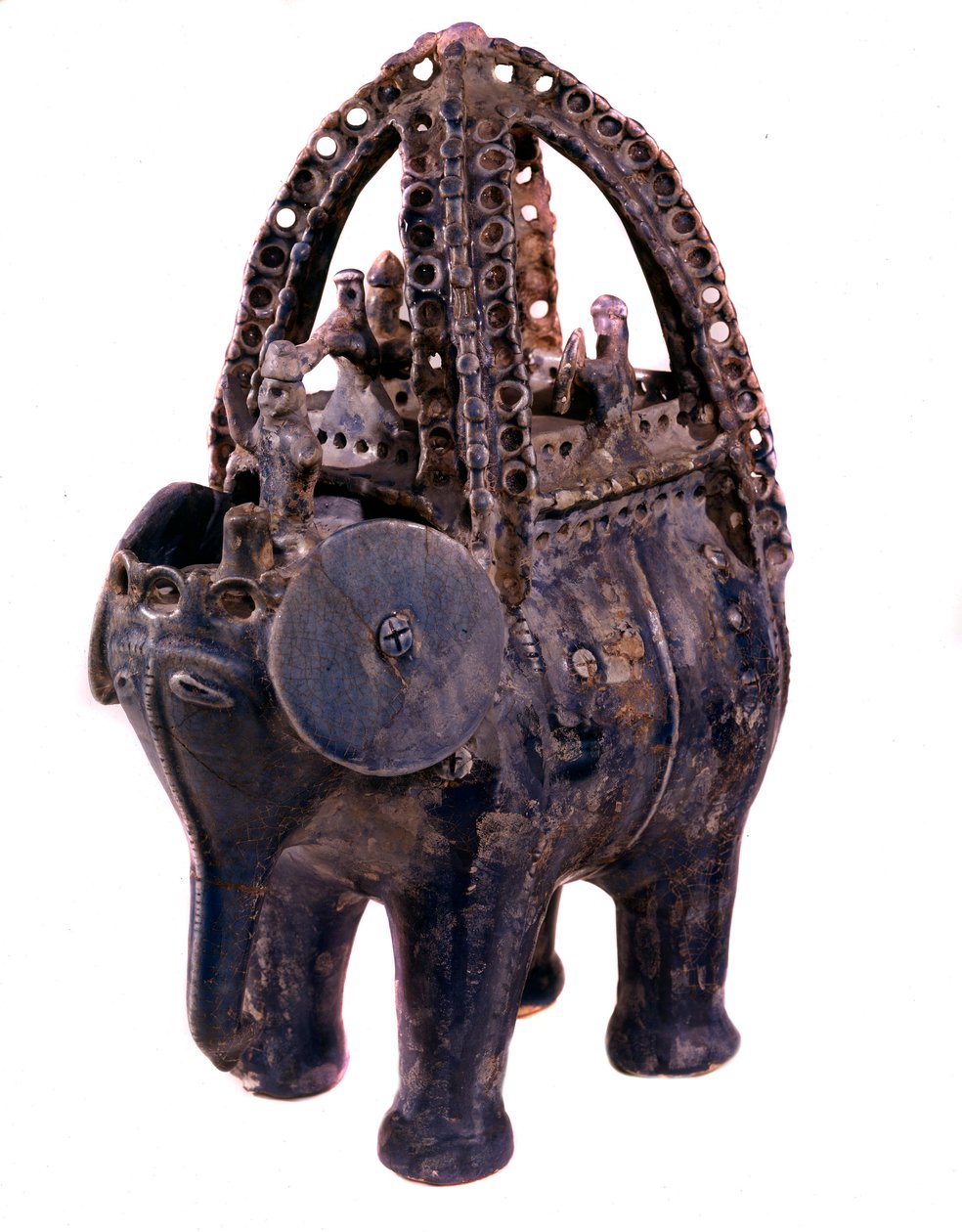 Persian Art: Rhython in Blue Faience by Persian School