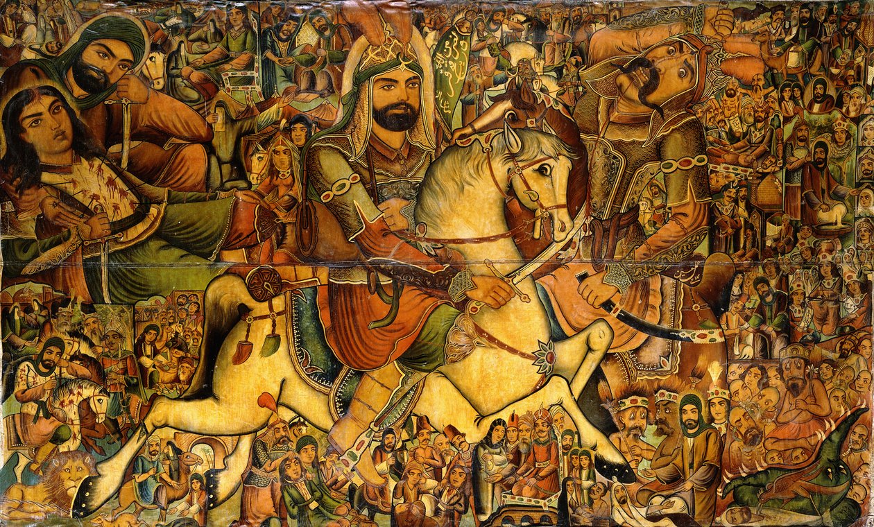 The Battle of Kerbala by Persian School