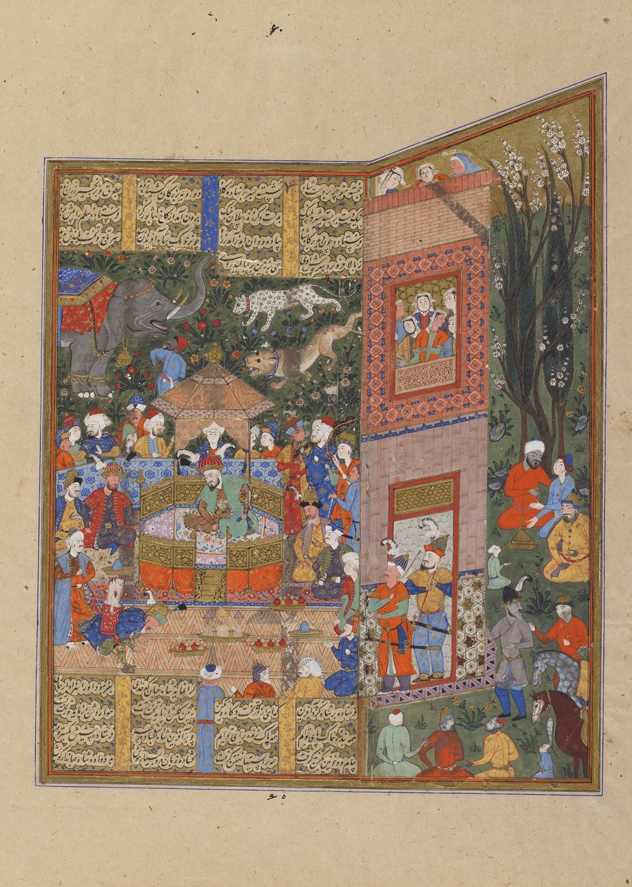 The envoys of Salm and Tur before Faridun by Persian School