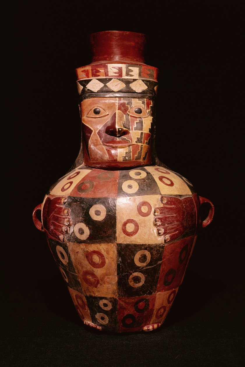 Effigy jar, Coastal Tiahuanaco style, Fundo Pacheco, Rio Grande de Nazca, Peru by Peruvian School