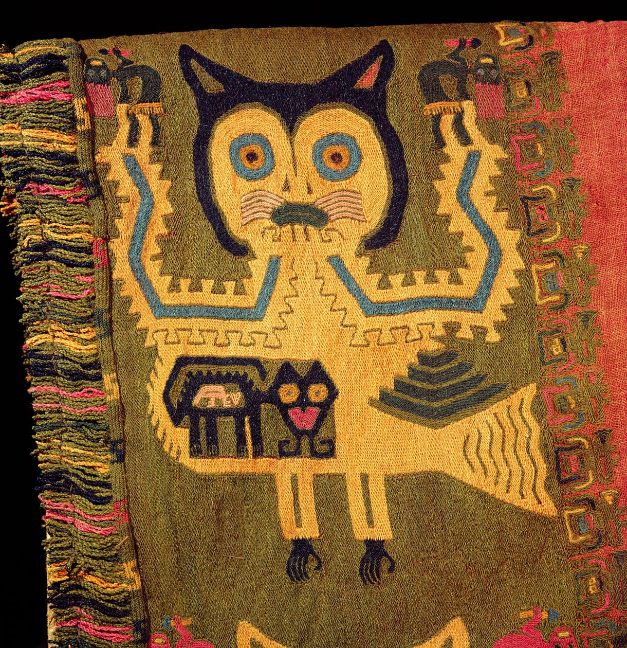 Woollen figure of a jaguar, Paracas Culture by Peruvian School