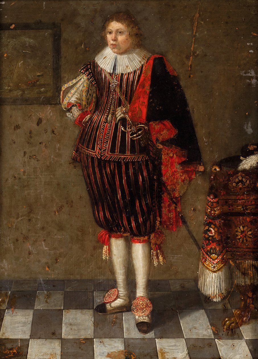 Portrait of a young man with a sword by Peter Danckerts de Rij