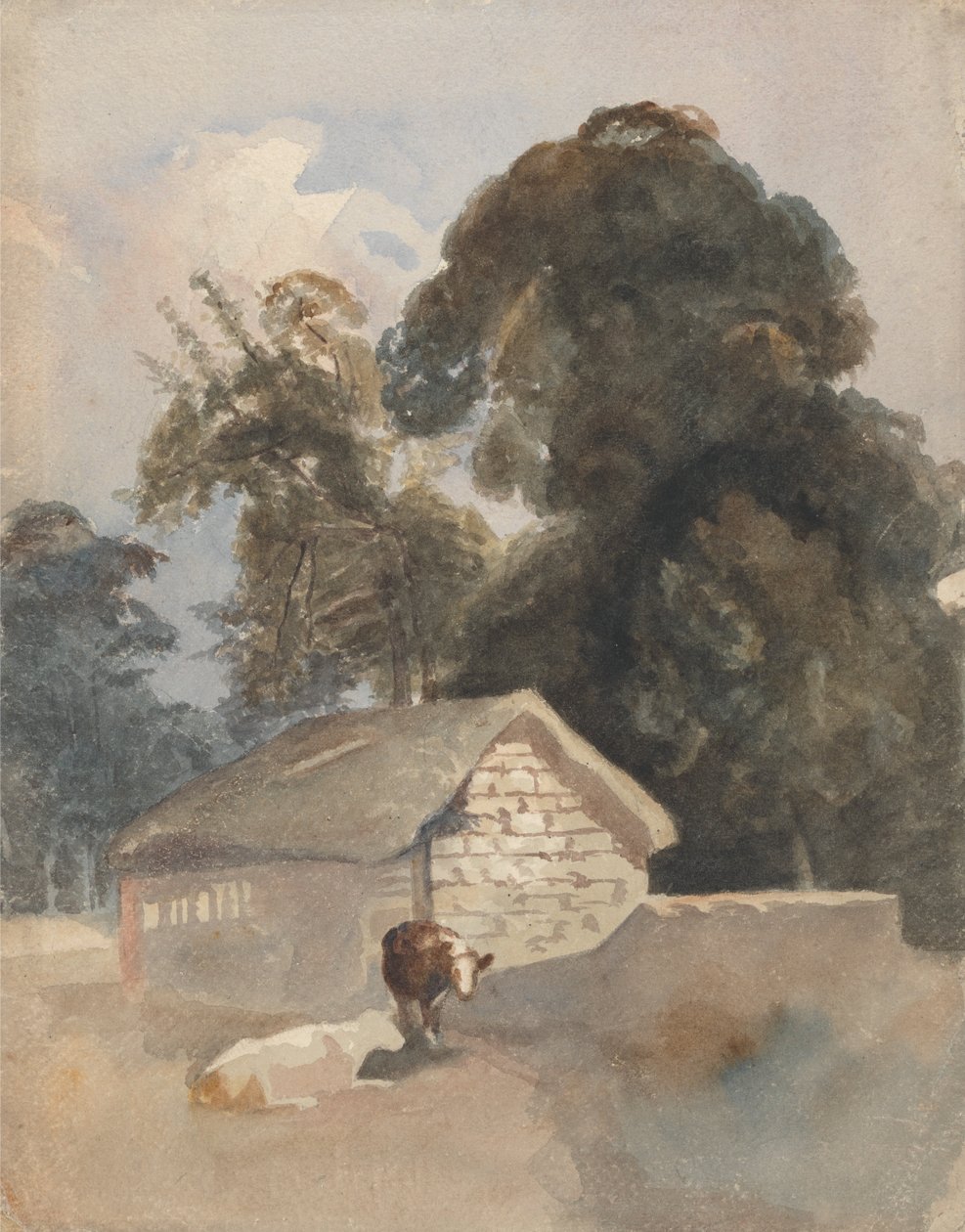 Landscape with Cows and Barn by Peter de Wint