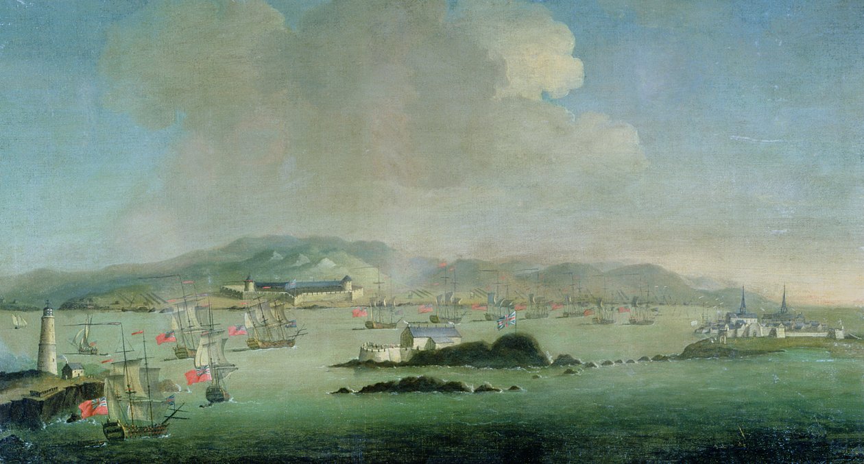 A Sea Battle off the Coast of Louis Berg, Canada by Peter Monamy