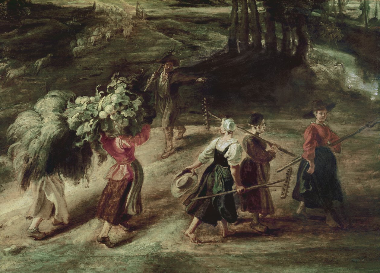 Peasants Returning from the Fields (detail) by Peter Paul Rubens