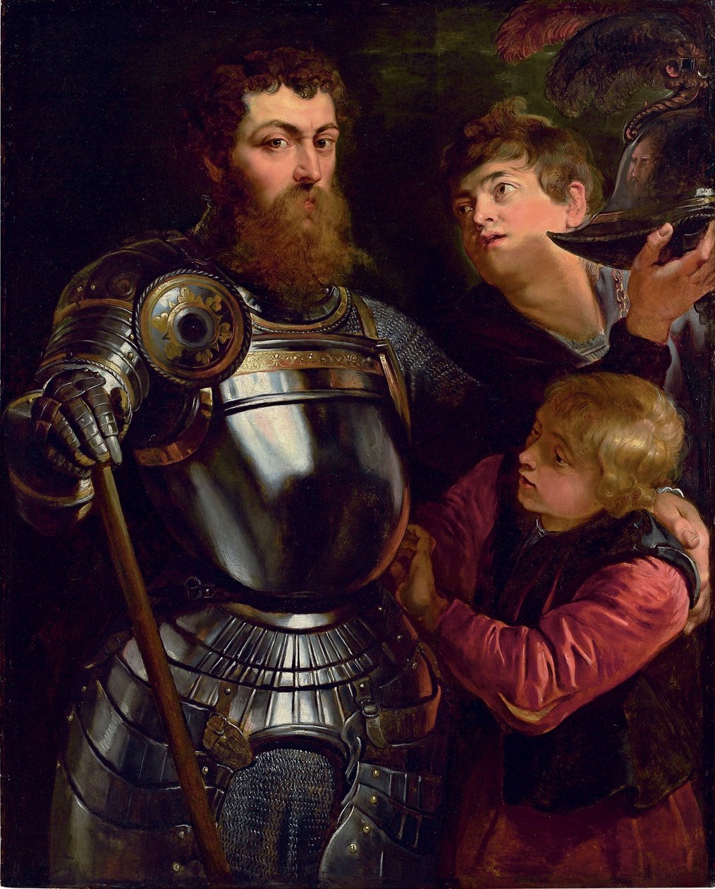 Portrait of a Commander, Three-Quarter-Length, Being Dressed for Battle by Peter Paul Rubens