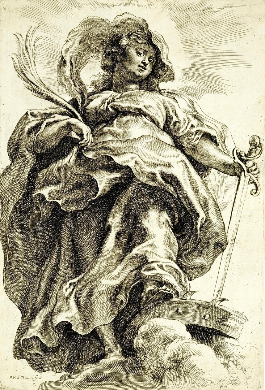 Saint Catherine (of Alexandria) in the Clouds by Peter Paul Rubens