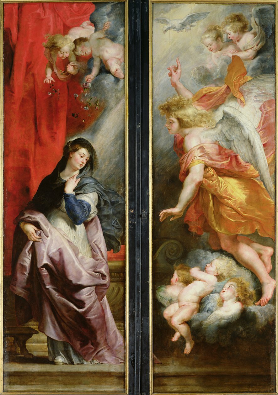 The Annunciation, from the reverse of the Triptych of the Martyrdom of St. Stephen by Peter Paul Rubens