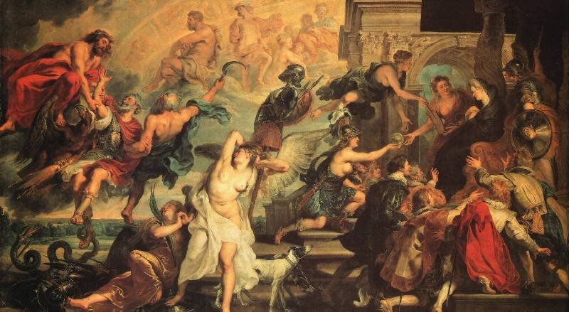 The Apotheosis of Henry IV and the Proclamation of the Regency of Marie de Médicis by Peter Paul Rubens