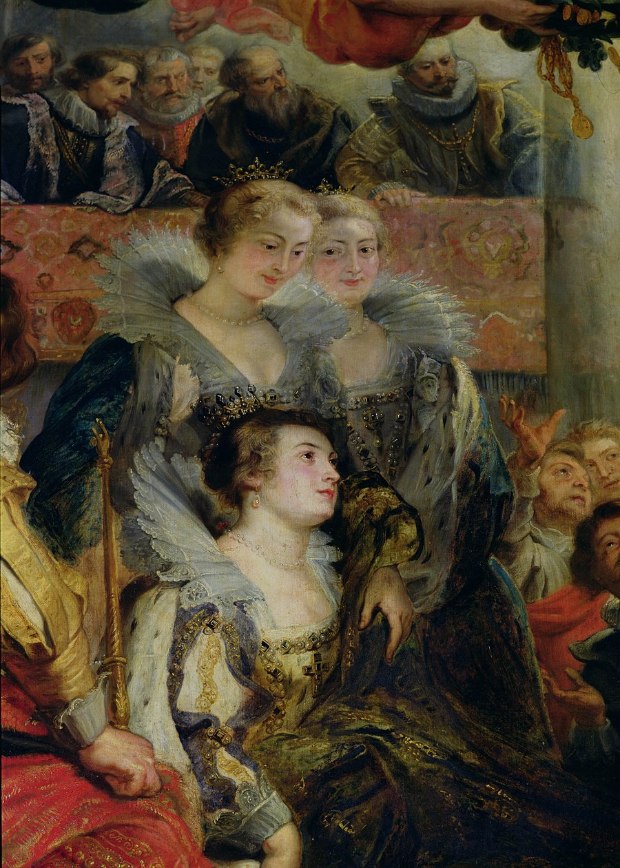 The Medici Cycle: The Coronation of Marie de Medici (1573-1642) at St. Denis, 13th May 1610, detail of the Princesses of Guemenee and Conti by Peter Paul Rubens