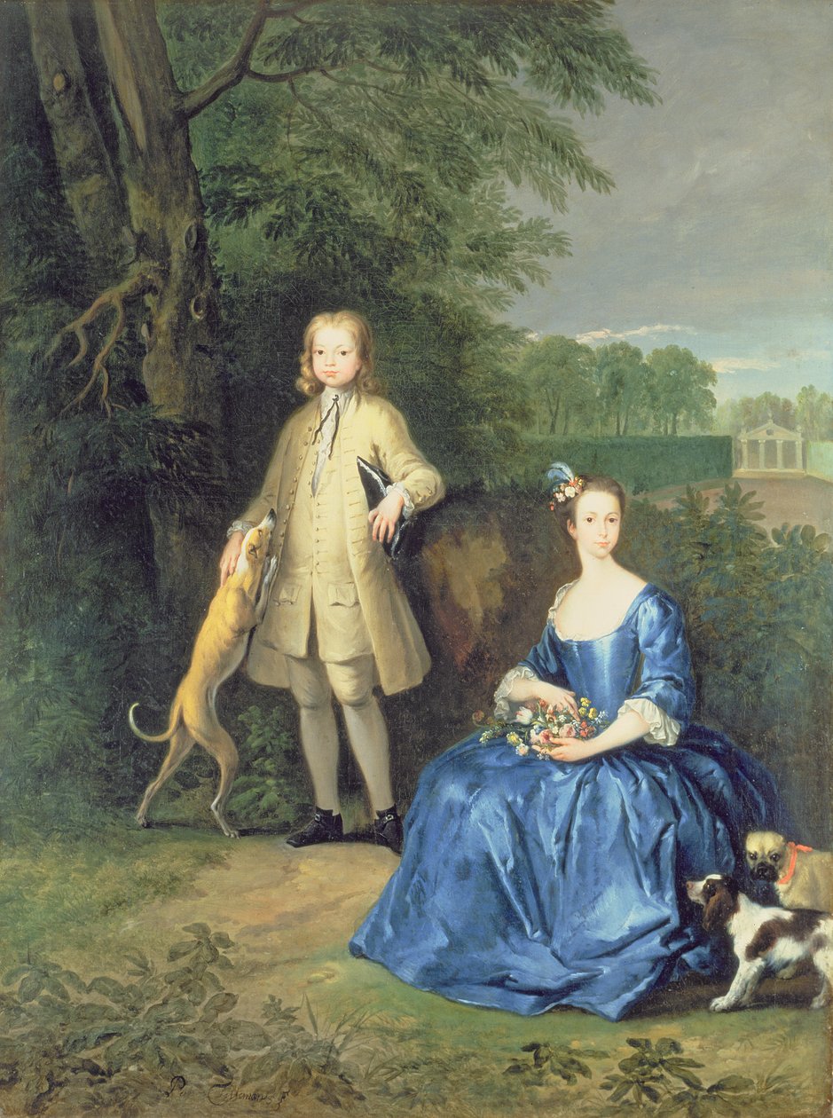 Portrait of Master Edward and Miss Mary Macro by Peter Tillemans