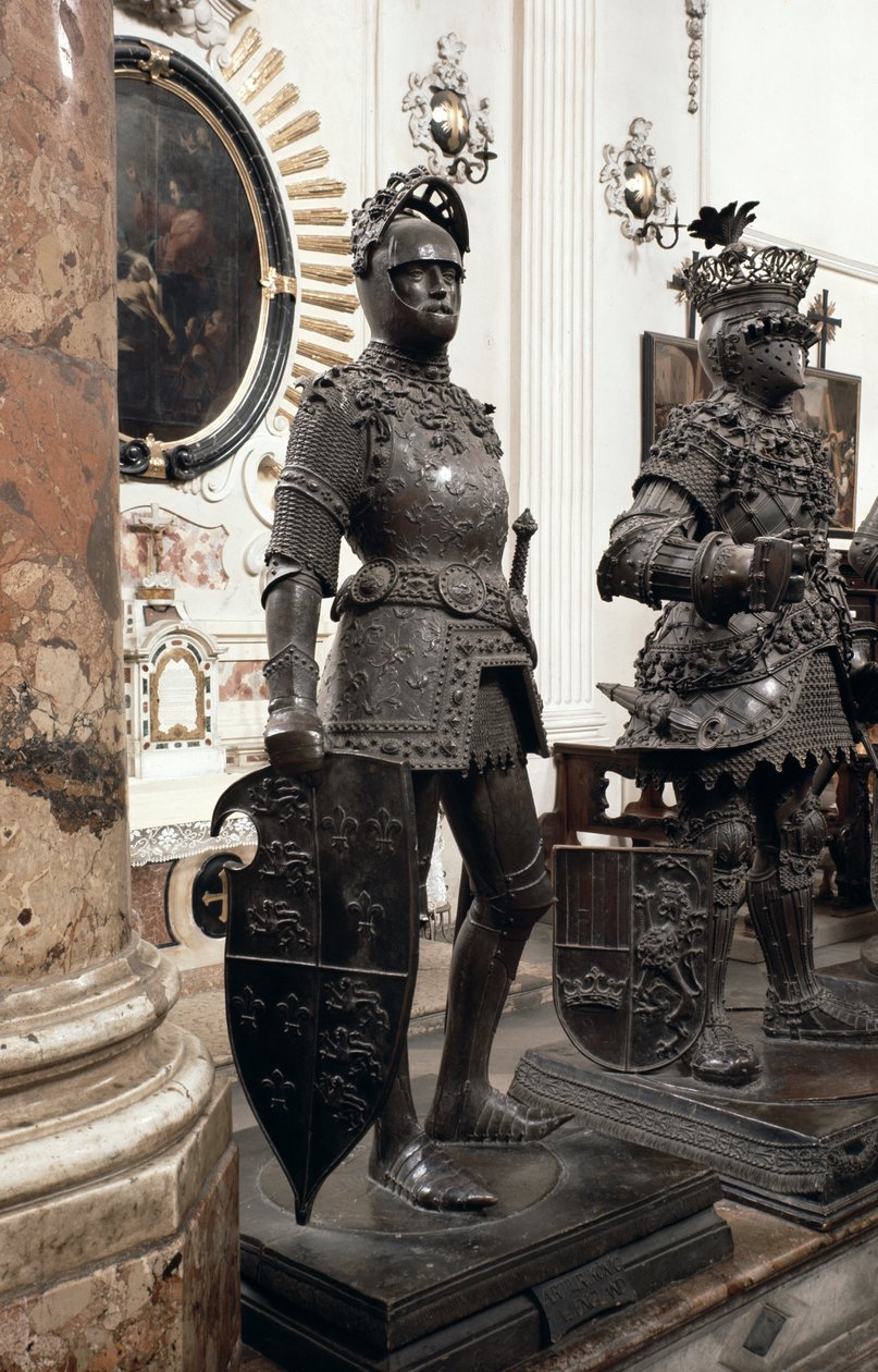 King Arthur, statue from the tomb of Maximilian I, Innsbruck by Peter Vischer