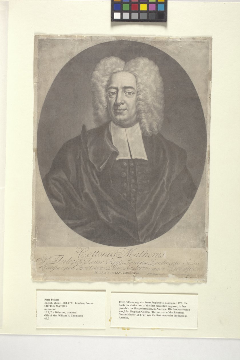 Cotton Mather by Peter (after) Pelham