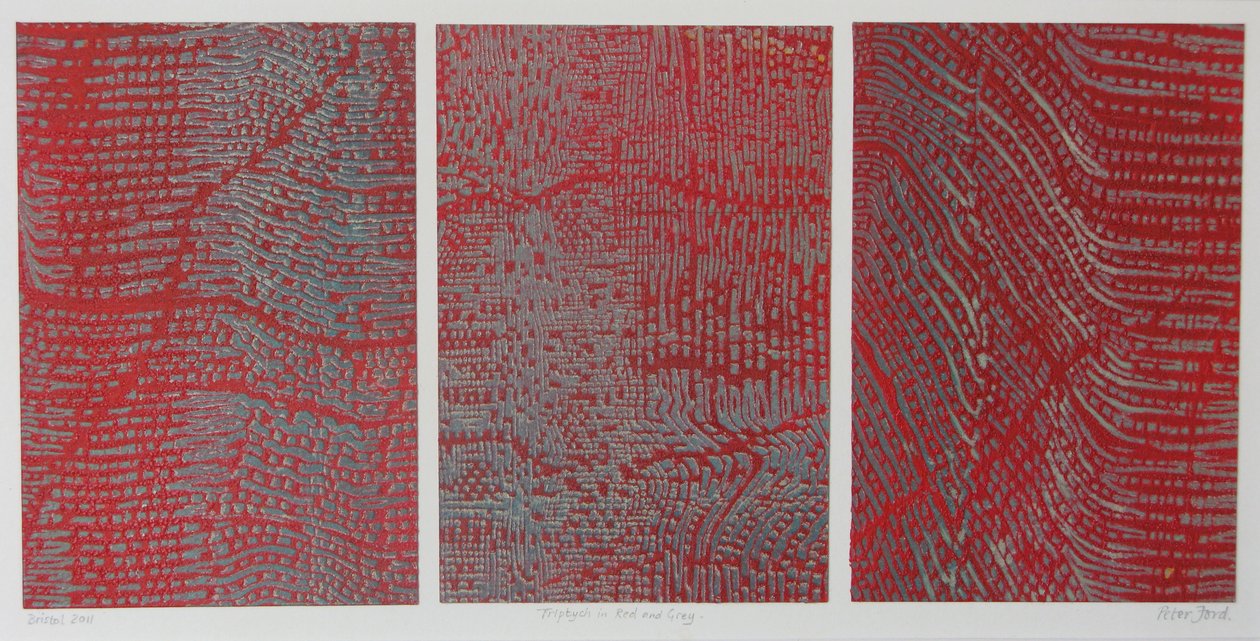 Triptych in Red and Grey by Peter A Ford