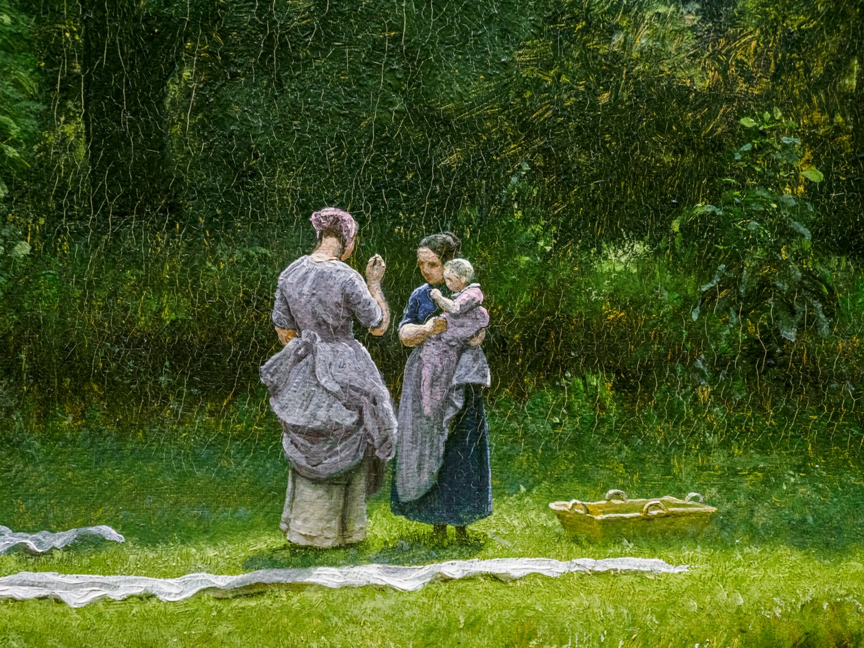 Bleaching Linen in a Clearing (detail) by Peter Christian Skovgaard