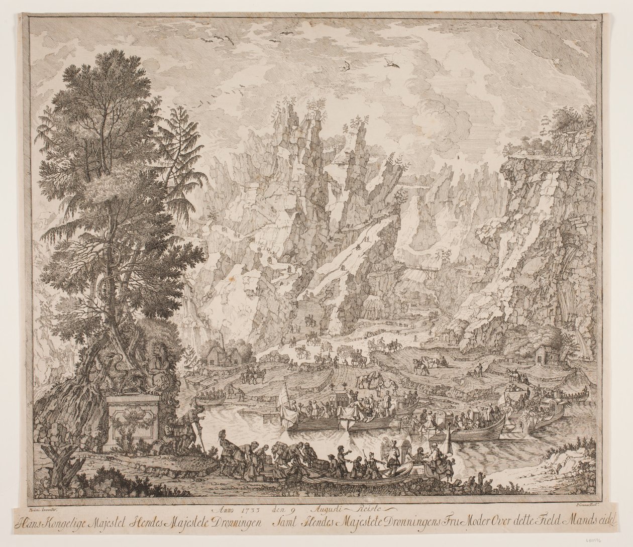 Anno 1733 on August 9th His Royal Majesty Her Majesty the Queen and Her Majesty the Queen