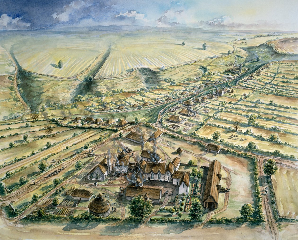 Wharram Percy Medieval Village, Late 12th Century, c. 1990-2010 by Peter Dunn