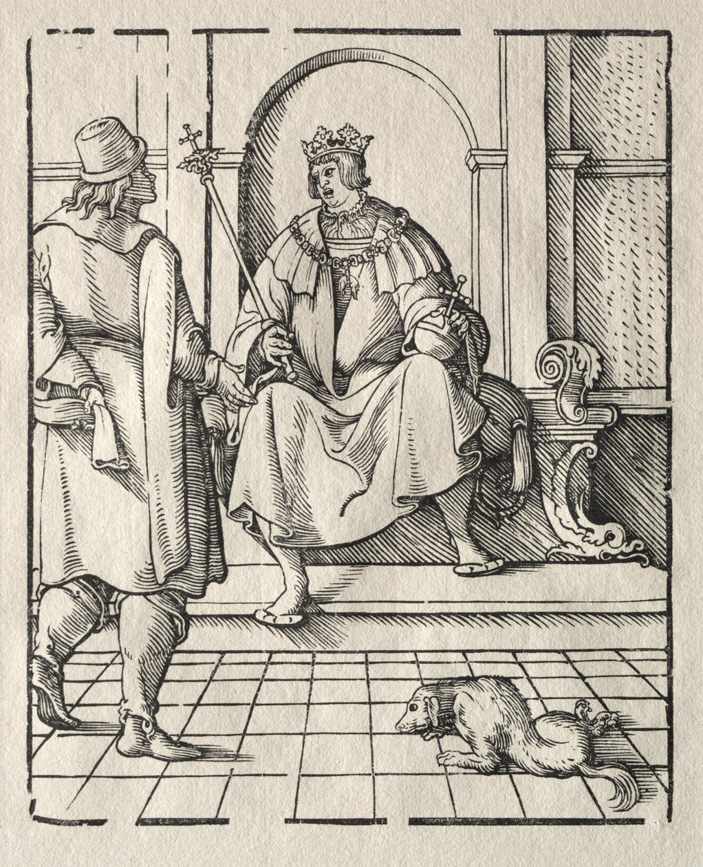A King Enthroned by Peter Flötner
