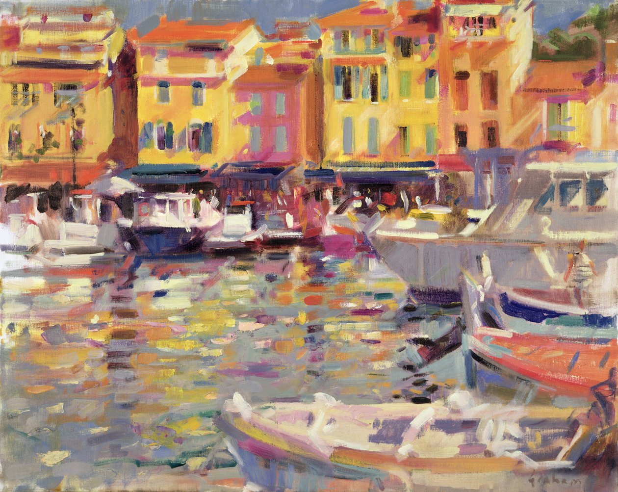 Harbour at Cassis by Peter Graham (Contemporary)